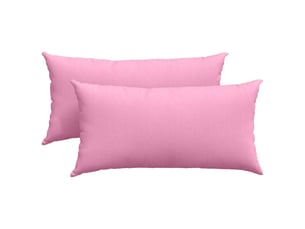 Lot de 2 coussins de canapé, coussins décoratifs tissu rose 80 x 40 cm cf58937