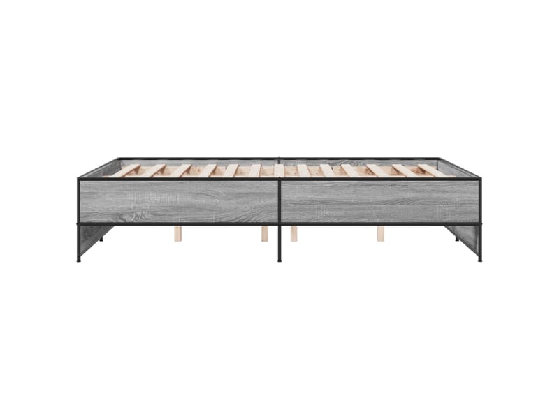  Lit double- lit adulte -  cadre de lit sans matelas sonoma gris 120x190 cm  - Conforama D