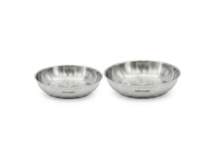 Lot de 2 poêles en inox 24 cm et 28 cm fackelmann inogrip