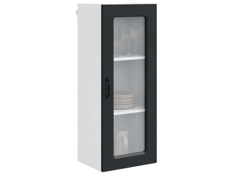  Meuble mural de cuisine | armoire de cuisine noir 40x31x100cm shl4482  - Conforama C