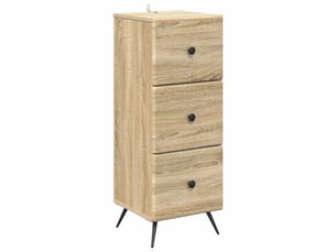 Armoire de rangement bureau, armoire à tiroirs chêne sonoma 33 x 34,5 x 90 cm shl6332