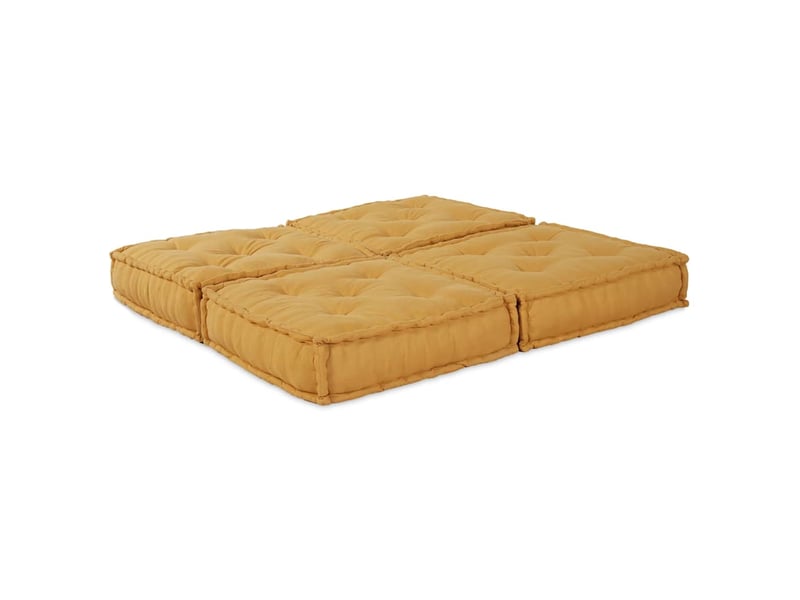  Unité de canapé modulaire 2 pc tissu jaune 140 x 70 x 36 cm cf22977  - Conforama A