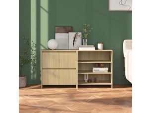 Buffets 2 pcs - bahut - meuble de rangement chêne sonoma bois d'ingénierie