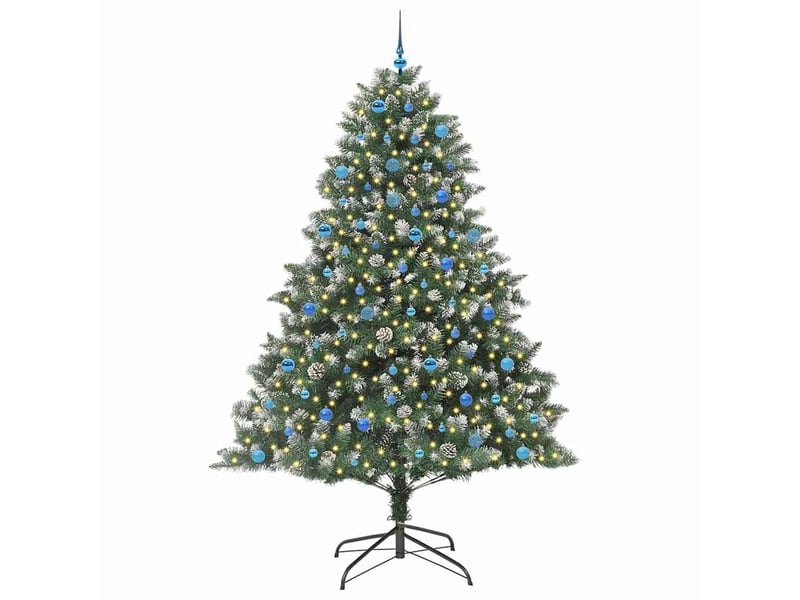 Sapin de noël, arbre de noël artificiel vert 240 cm pvc, plastique et acier cf61490 - Conforama A
