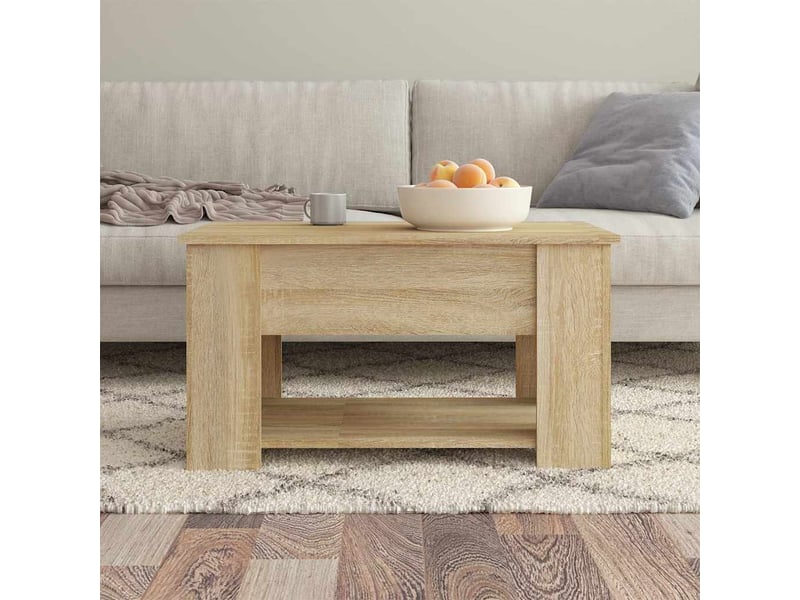  Table basse - table de salon - table à thé chêne sonoma 79x49x41 cm bois d'ingénierie  - Conforama C
