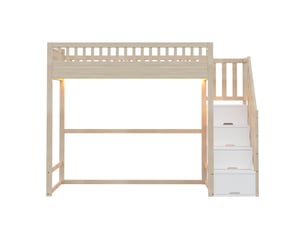 Lit mezzanine 90x200 cm ZERBACO coloris bicolore