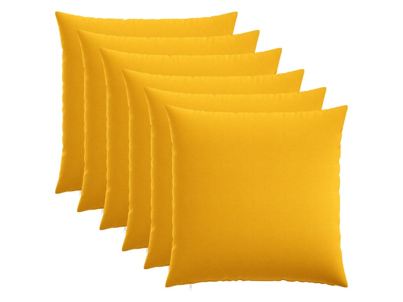  Lot de 6 housses de coussin heerlen jaune clair 70 x 70 cm tissu cf49673  - Conforama B