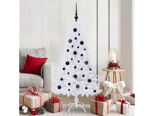 Sapin de noël - arbre de noël artificiel blanc 150 cm pvc et acier