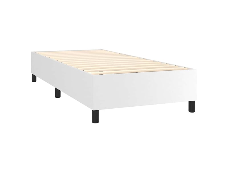  Lit simple- lit adulte -  cadre de lit à lattes blanc 80x200 cm similicuir  - Conforama C