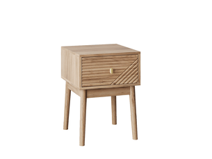 Lot de 2 tables de chevet 40x40x55 cm coloris chêne clair avec tiroir