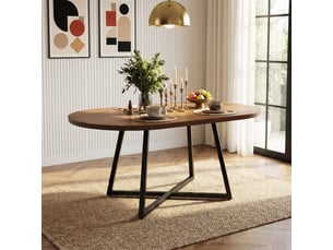 Table à manger extensible 100140 x 100 cm, 4 à 6 personnes, coloris noyer