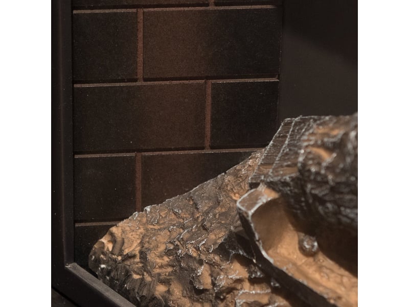  Cheminée électrique encastrable oregon - 58 x 52 x 17 cm, en acier avec façade en verre  - Conforama C
