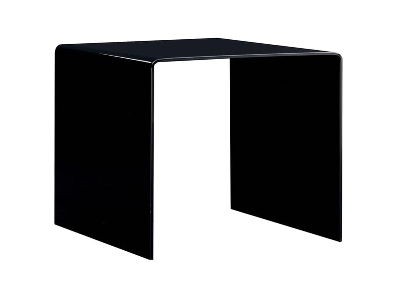  Table basse | table de salon noir 50x50x45 cm verre trempé  - Conforama A