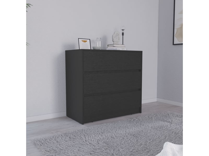  Commode austin de 85 cm avec 3 tiroirs, blanc  - Conforama B