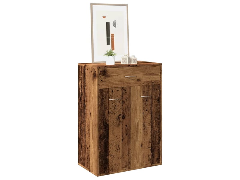  Meuble à chaussure, armoire à chaussures vieux bois 60x35x84 cm bois d'ingénierie  - Conforama B
