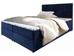 Lit avec rangement 140x200 cm <strong>MASSENO</strong> <strong></strong> coloris bleu