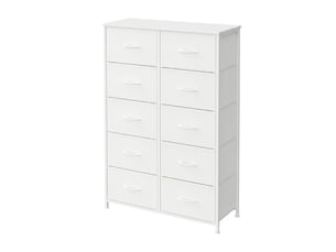 Commode 10 tiroir(s) <strong>SONGMICS</strong> <strong></strong> coloris blanc largeur 76.7 cm