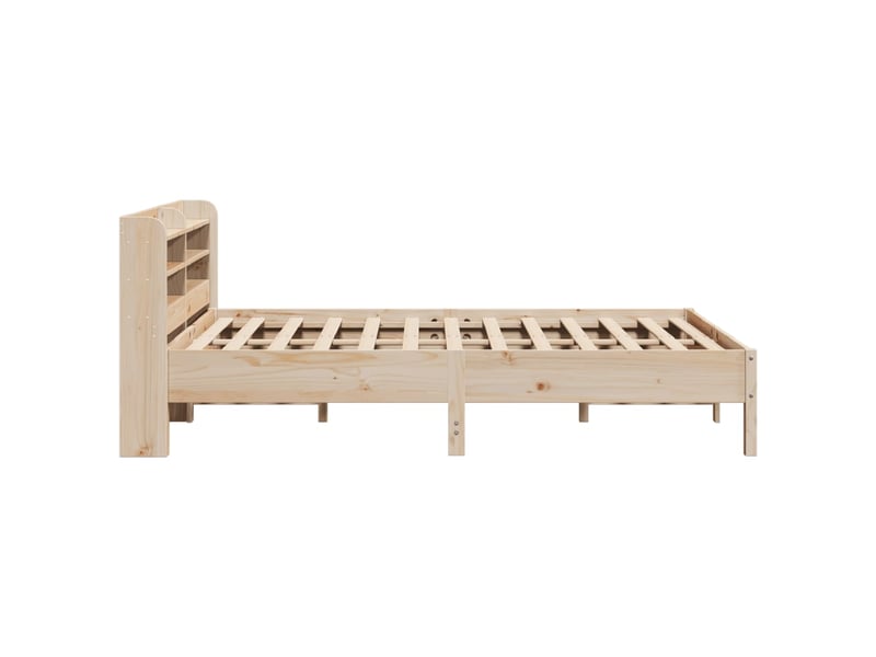  Lit double- lit adulte -  cadre de lit sans matelas 150x200 cm bois de pin massif  - Conforama D