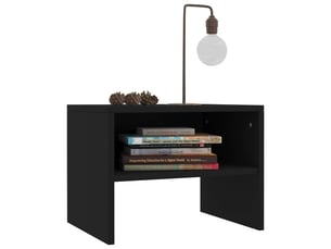 Lot de 2 tables de chevet - cabinet de chevet - table de nuit noir 40x30x30 cm bois d'ingénierie