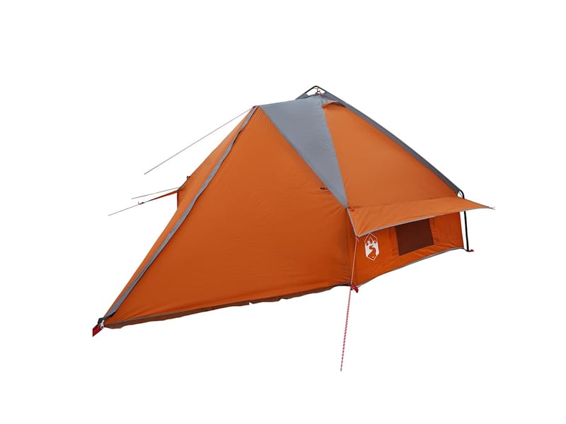 Tente de camping, tente teepee pour 8 personnes gris et orange - Conforama D