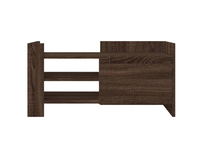  Meuble tv - banc tv - meuble de rangement chêne marron 80x35x40 cm bois d'ingénierie  - Conforama D