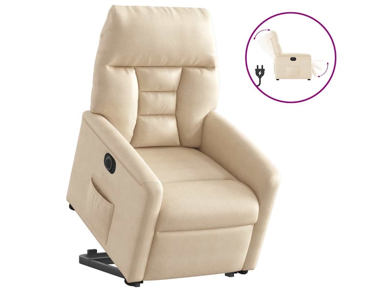 Vidaxl fauteuil inclinable électrique beige tissu microfibre - Conforama A