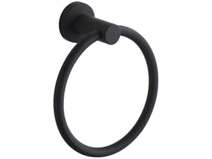 Enowelir anneau porte serviette mural en acier inoxydable 304 pour salle de bain noir