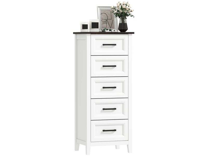  Commode à 5 tiroirs, meuble haut pour chambre et salon  - Conforama A