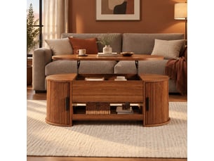 Table basse rectangulaire coloris marron HAUSS SPOLE  - 55 cmx110 cm