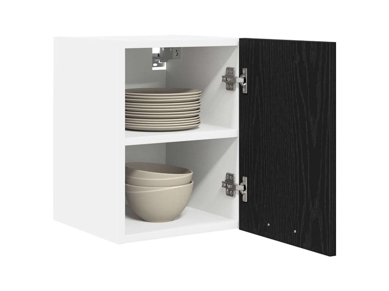  Meuble de rangement, armoire suspendue 2 pcs chêne noir et blanc bois d'ingénierie shl9200  - Conforama C