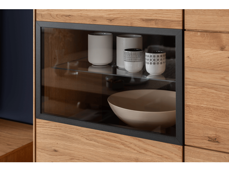  Ensemble de meubles de salon composé de 4 pièces coloris chêne sauvage huilé  - Conforama E