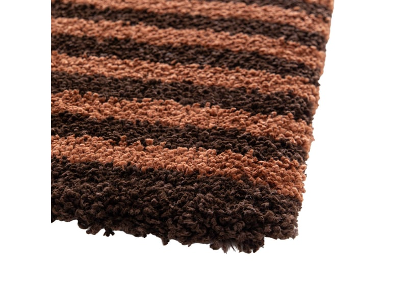  Tapis intérieur rayures marron et terracotta 200 x 290cm - telya  - Conforama C