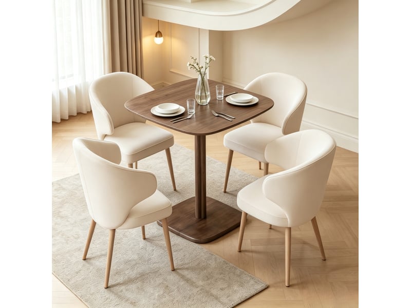  Table à manger carrée 4 personnes 70x70 cm evryae  - Conforama B