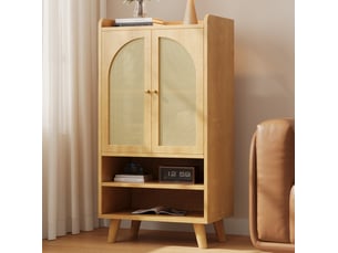 Buffet 2 porte(s)  0 tiroir(s) <strong></strong> <strong></strong> - 60 cm coloris naturel 