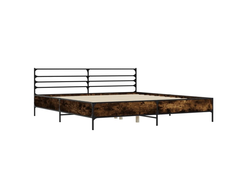  Lit double- lit adulte -  cadre de lit sans matelas chêne fumé 180x200 cm  - Conforama B