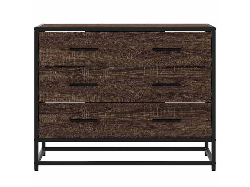  Commode chambre adulte, armoire à tiroirs chêne marron 70x41x56 cm bois d'ingénierie  - Conforama D