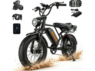 Vélo électrique bk20 250w - pneus 20 - autonomie 80km, freins à disques, suspensions avant et arrière