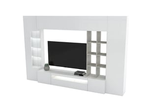 Meuble tv coloris blanc 290 cm DMORA 638