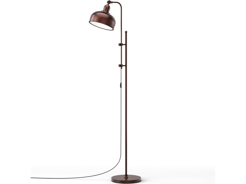 Lampe de sol réglable design industriel 28 cm x 43 cm x 138,5 cm à 166 cm éclairage chaleureux en métal bronze 20_0012304  - Conforama A