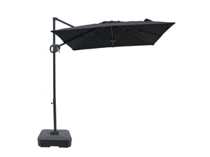 Axi luma parasol déporté rectangulaire avec pied de parasol 200 x 300 cm, anthracitegris | pour jardin terrasse, toile anti-uv indice upf 30+ | housse de protection inclus