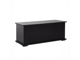Banquette de rangement 100 x 40 x 40 cm noire en panneau de particules, coffre à couvercle rabattable