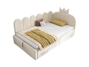Lit coffre 90x200 cm    coloris beige