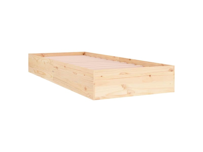  Lit simple- lit adulte -  cadre de lit sans matelas bois massif 90x190 cm  - Conforama B