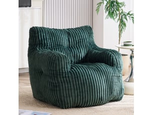 Fauteuil fixe <strong>MAISENTIEL</strong> <strong></strong> Velours côtelé vert