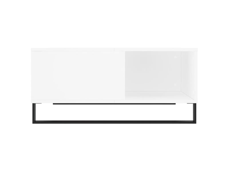  Table basse - table de salon - table à thé blanc 80x80x36,5 cm bois d'ingénierie  - Conforama E
