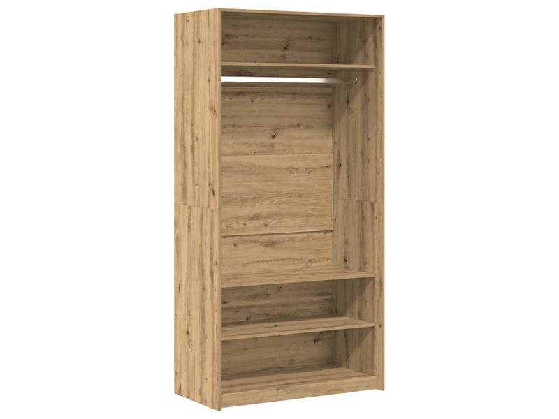  Garde-robe, armoire de rangement chêne artisanal 100x50x200 cm bois d'ingénierie shl64679  - Conforama A