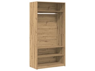Garde-robe, armoire de rangement chêne artisanal 100x50x200 cm bois d'ingénierie shl64679