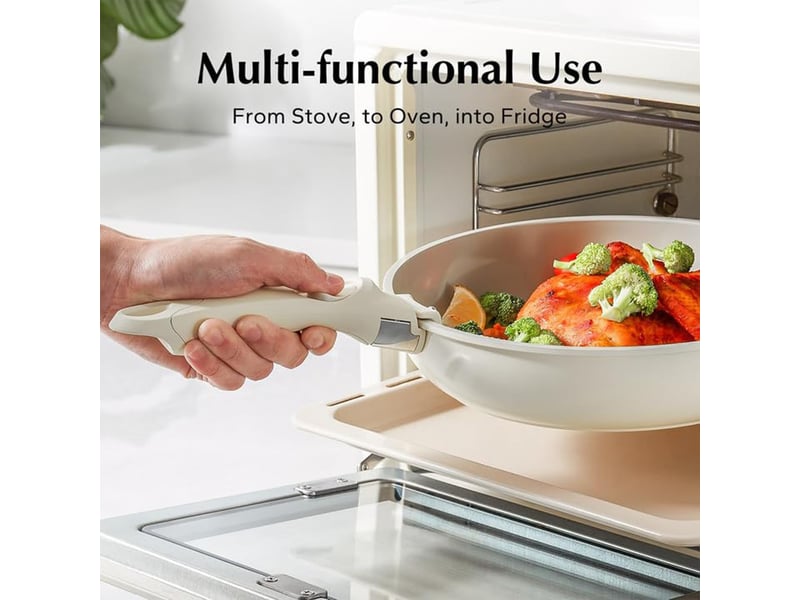  2 pièces poignée amovible universelle pour poêles, poignée amovible, poignee détachable pour casserole résistante à la chaleur (250°c)  - Conforama C