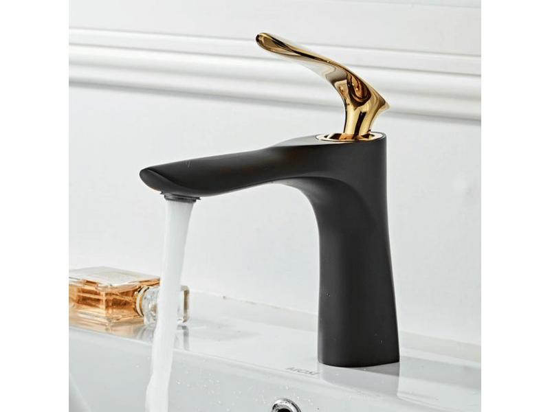  Robinet mitigeur de lavabo noir et or - robinet mitigeur de lavabo  - Conforama A