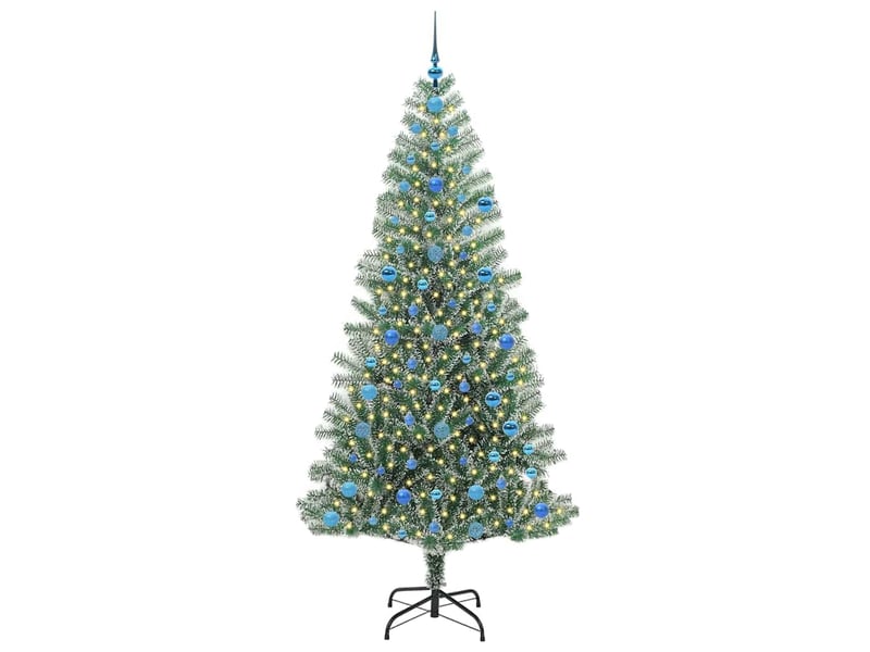  Sapin de noël - arbre de noël artificiel floconné de neige avec lumière led  - Conforama C